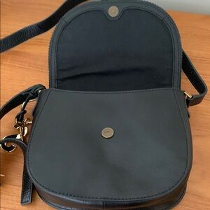 Black Leather Crossbody Bag